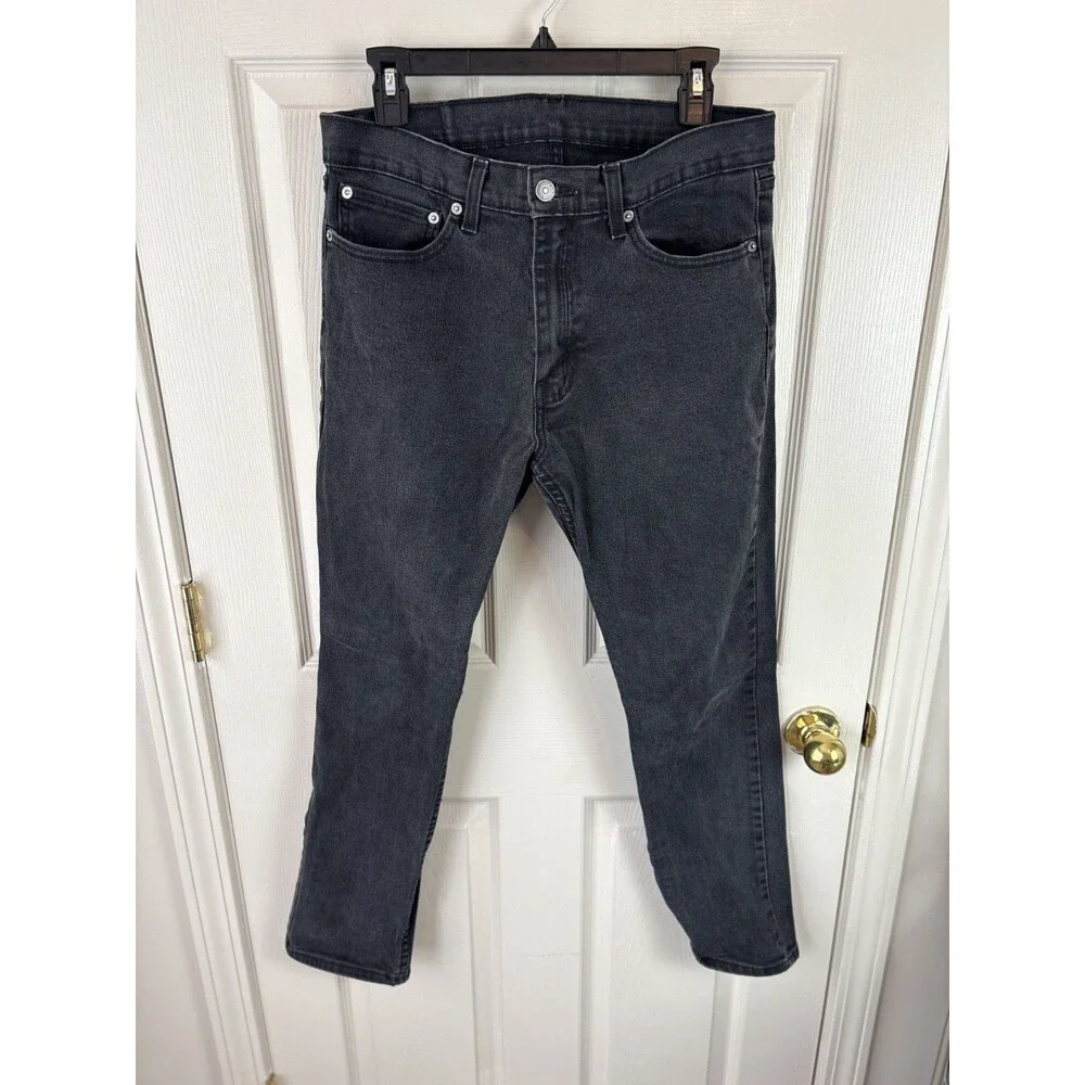 Levi 511 Black Mens Jeans 34x30 Slim Fit Charcoal Black 275